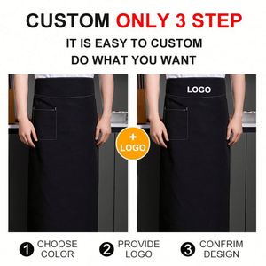 Nouvel uniforme de cuisine, bar et restaurant, tablier de travail personnalisé pour cuisinier, pour débroussailleuse, demi-taille - Product Image 3