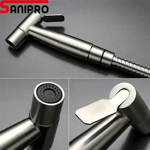 Настенный душ SANIPRO из нержавеющей стали для унитаза <span class=keywords><strong>Jet</strong></span> Shattaf, спрей для биде, мусульманский ручной распылитель, смеситель для здоровья, Набор смесителей для душа - Product Image 4