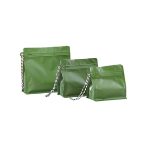 Diskon besar tas kemasan kopi dan teh bawahan datar dengan pegangan katup Degassing satu arah dan pengunci - Product Image 1