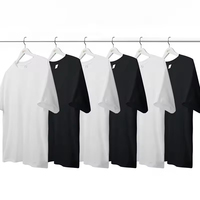 T-shirt personnalisé avec logo de marque privée, 280g, coton lourd, imprimé DTG, écologique, respirant, uni, manches courtes, coupe ample et carrée