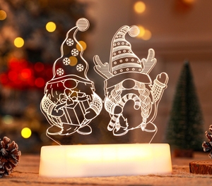 GL-S11 LED Acrylic 3D Night <strong>Light</strong> <strong>String</strong> <strong>Lights</strong> Ornaments 3D Letters Christmas Deer Decorations Night for Home Decor, Holiday - Product Image 2