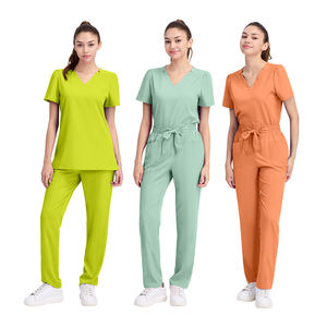 Uniforme de enfermera antiarrugas, ropa de trabajo para enfermera médica de Hospital, pantalones para correr con múltiples bolsillos, exfoliante médico elástico superior - Product Image 5