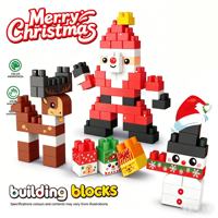 Christmas Santa Reindeer Snowman <strong>Building</strong> Blocks Set 92PCS, DIY Interlocking <strong>Bricks</strong> Educational Assembly Puzzle Kids Xmas Gift