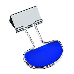 Clip publicitaire promotionnel avec impression UV, en acier inoxydable, avec bras en plastique – Cadeau de papeterie personnalisé pour événements, 25 mm - Product Image 3