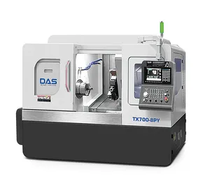 Torno de torreta con eje Y con contrapunto Torno CNC máquina de torno DAS fresado de perforación CNC torno de enseñanza precio automático