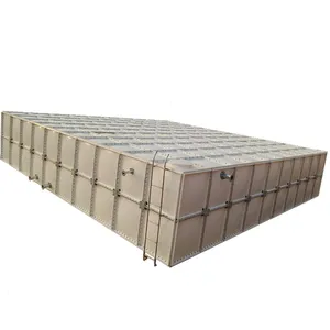 Réservoir de stockage des produits chimiques 10T, réservoir d'eau modulaire et cuve de stockage d'eau combinée FRP/GRP/sm pour le traitement de l'eau