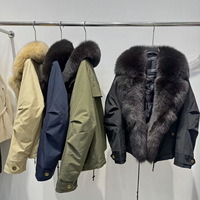 Nouvelle mode, parka d'hiver pour femme, élégante, en fourrure de renard, manteau zippé, doublure chaude, veste en duvet, manteaux pour femmes, vêtements d'extérieur, parka, vêtements de rue