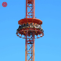 Jeu de parc amusant 13m - 52m manèges d'amusement pour adultes passionnants tour de chute libre rotative à vendre