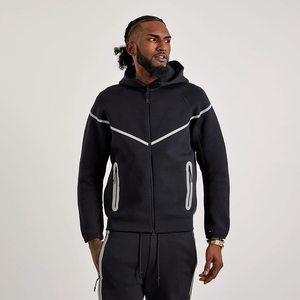 Tuta da uomo 2 pezzi in pile tecnico 80% cotone, personalizzata di lusso, taglie S-2XL, modello 2026, con felpa con cappuccio <span class=keywords><strong>e</strong></span> <span class=keywords><strong>pantaloni</strong></span> per abbigliamento casual. - Product Image 3