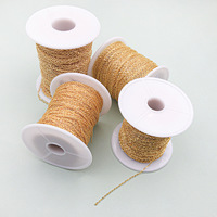 Chaîne fine dorée pour colliers et bracelets DIY, 1 mètre en trois largeurs