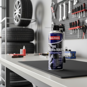 Produit d'entretien automobile, spray liquide pour l'entretien et la réparation des pneus, scellant et gonfleur de pneus - Product Image 1