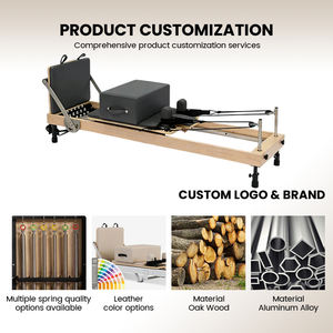 อุปกรณ์ออกกำลังกายแบบพิลาทิส รีฟอร์เมอร์ ไม้ สำหรับฟิตเนสคลับ ยิม บ้าน และการฝึกโยคะแบบมืออาชีพ - Product Image 2