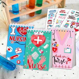 Promosyon toptan tıbbi aksesuarlar doktor hemşire hediye defter set halka kitap - Product Image 3