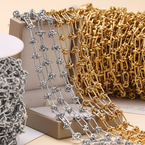 Nueva Cadena de Acero Inoxidable Hecha a Mano con Nudos Circulares, Cadena Versátil para Collares, Pulseras y Accesorios de Ropa - Product Image 1