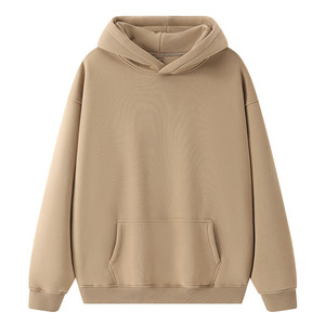 Sudaderas con capucha con estampado de bordado de logotipo personalizado de alta calidad para hombre, Jersey deportivo informal de talla grande de estilo suelto en blanco de lana pesada - Product Image 3