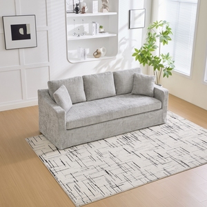 Sofá Cama Modular en Forma de L con Diseño Moderno <span class=keywords><strong>y</strong></span> Funda de Tela para Sala de Estar, Sofá Casual de Tres Plazas de Fábrica China - Product Image 1