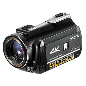 ORDRO AC3 4K UHD Night Vision Vlog 3.0นิ้วหน้าจอสัมผัส IPS กล้องวิดีโอดิจิตอล4K