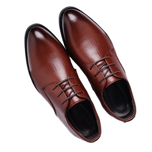 <span class=keywords><strong>Scarpe</strong></span> da sposa Casual alla moda in pelle da uomo con motivo a tinta unita stringato - Product Image 3