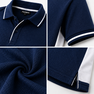Chemises polo pour homme en gros, col jacquard personnalisé, fabrication OEM ODM, fournisseur et fabricant en gros - Product Image 3