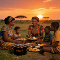 Vente en gros directe usine 26 #   Réchaud à charbon en acier inoxydable, réchaud de camping portable à économie d'énergie, marché africain, vente en gros OEM