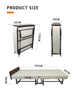 Bestseller Erwachsenen-Multifunktionsklappbett mit Eklektischem Design und Stoffpolsterung