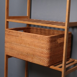 Amazon top seller Handmade Rattan Storage Basket Desktop Storage Basket