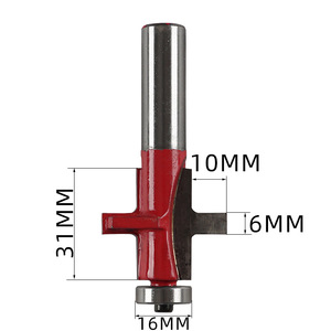 Ball Bearing Square Tooth Tenon Cutter 12X6X32mm Single Flute For Cnc <b>Machining</b> Center Woodworking Milling Cutter - Product Image 2