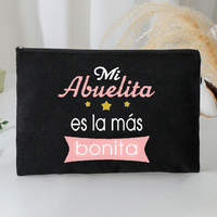 Mon sac de maquillage à motifs imprimés « Ma grand-mère est la plus belle », sac de rangement de voyage pour articles de toilette, organisateur à fermeture éclair pour cadeaux de fête