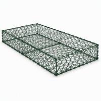 Gabion pour protection côtière, revêtement PVC, 3x1x0.3m, mailles 60x80mm, double torsion 2.0-2.5mm, résistant à la corrosion, pour mur de soutènement marin