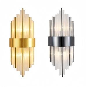 Lámpara <span class=keywords><strong>de</strong></span> <span class=keywords><strong>Pared</strong></span> <span class=keywords><strong>de</strong></span> Lujo para Sala <span class=keywords><strong>de</strong></span> Estar, Iluminación Decorativa <span class=keywords><strong>de</strong></span> Cristal, Aplique <span class=keywords><strong>de</strong></span> <span class=keywords><strong>Pared</strong></span> Dorado <span class=keywords><strong>de</strong></span> Acero Inoxidable para Pasillo Interior - Product Image 6
