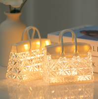 Bolso de Mano Creativo con LED Transparente de Cristal, Ambiente Romántico Nocturno, Regalo de Cumpleaños para Novia, Decoración del Hogar, Funciona con Batería