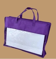 Non-tissé écologique avec fenêtre transparente oreiller sac de drap de lit avec poignée Personnalisation