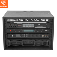 Système audio DIAMOND AUDIO 4-en-1 en bois massif avec peinture effet goutte de pluie, amplificateur de puissance 1000W pour audio professionnel