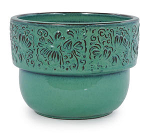 Maceta de Cerámica Estilo Americano con Acabado Turquesa, Ecológica, Duradera, Ancha y Decorativa para Interiores, Exteriores, Jardín, Patio y Hogar - Product Image 1