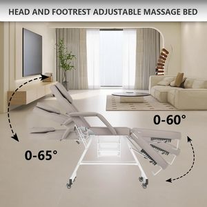 Lit rotatif électrique de chaise de beauté de salon de beauté de station thermale médicale de base d'acier inoxydable de couleur faite sur commande de luxe de 4 moteurs - Product Image 4