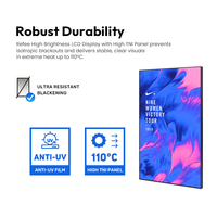 Écran d'affichage numérique Android LCD haute luminosité 3000 nits de 65 pouces pour vitrine de magasin