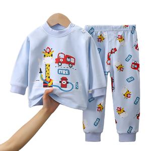 Vente en gros à bas prix ensemble de sous-vêtements thermiques pour filles haut en tricot 2 pièces et pantalon long ensemble de <span class=keywords><strong>pyjama</strong></span> en coton ajusté pour bébés garçons - Product Image 1