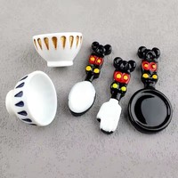 Belle 3D Miniature Cuisine Outils Couteau Cuillère Gaz Réservoir Conception Résine Enfants Dollhouse Jouer Kit Artisanat pour Utilisation Souvenir
