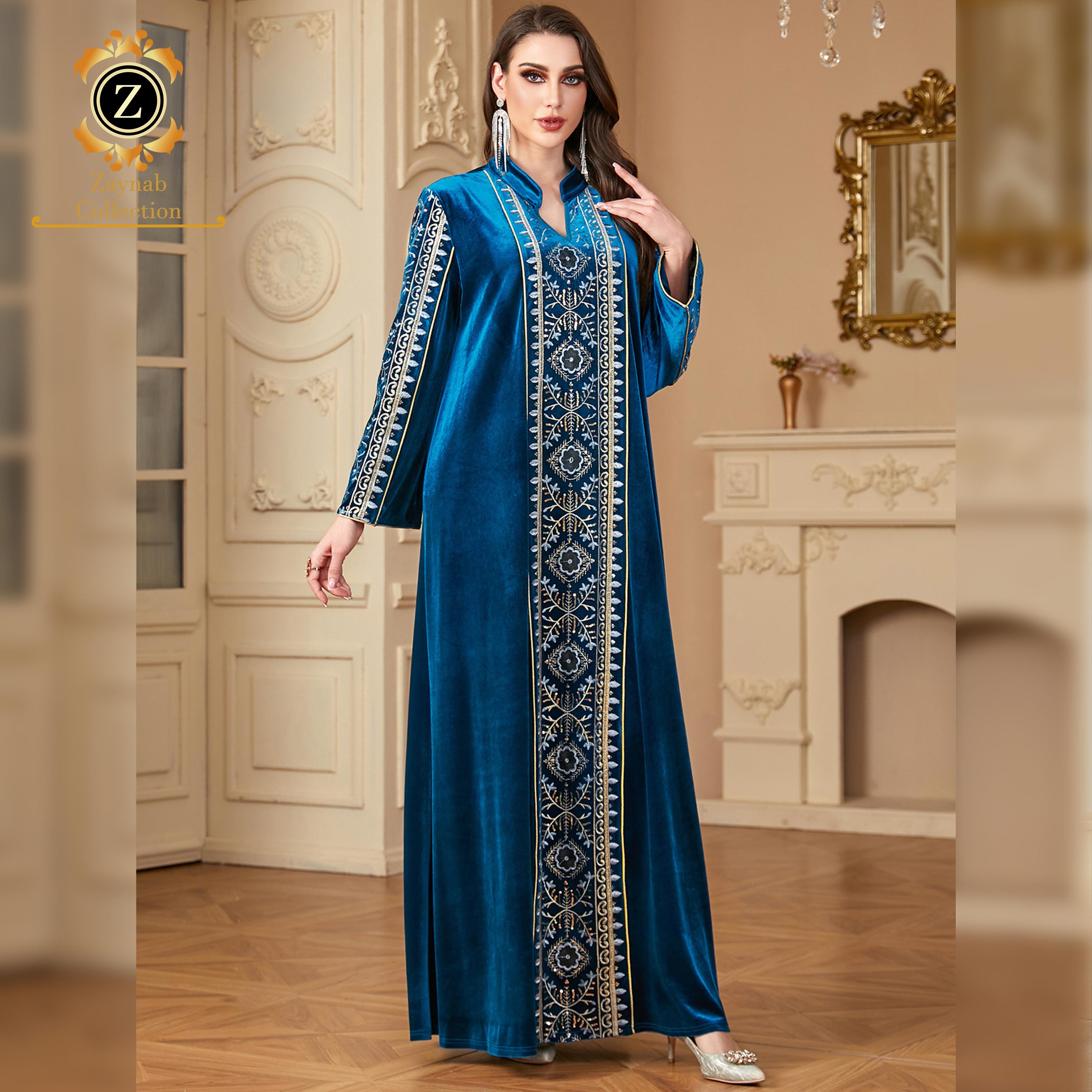 sachin and babi light blue dress Dresses Kaftan Abaya Amazon Egyptian Abaya Wholesale Quality Muslim Women's  Clothing