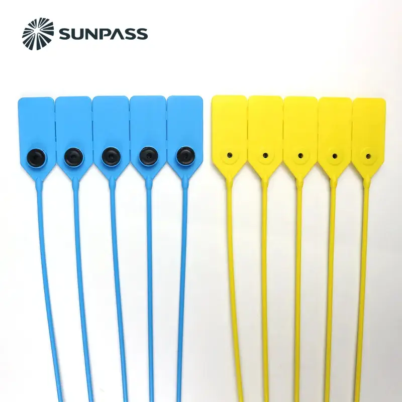 Ayarlanabilir uzunluk çekme sıkı Zip kravat plastik güvenlik contaları ISO tankı SUNPASS için