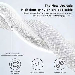 3FT/6FT 60W Quick Charging <b>Cable</b> Nylon <b>USB</b>-C <b>Cable</b> Type C to Type C Data <b>Cable</b> for Phone 15 16 Pro Max - Product Image 3