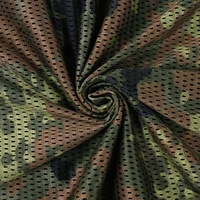 Stock FLECTARN Camouflage de la jungle allemande 120GSM Maille légère et respirante Tissu tricoté à séchage rapide Tissu d'extérieur tactique