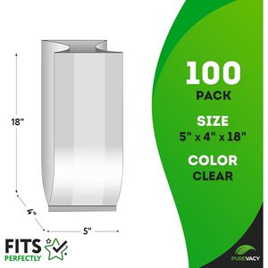 Bolsas de plástico transparente de 5x4x18 pulgadas con fuelle, de LDPE, aptas para alimentos, para envasar alimentos, regalos y golosinas - Product Image 2