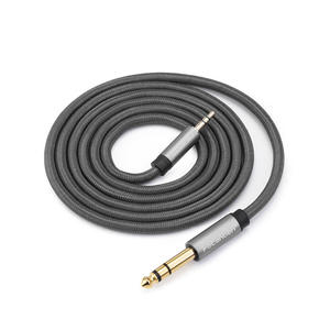 Cable de audio trenzado de 3,5 mm a 6,5 mm macho a macho para ordenador, amplificador, altavoz, consola de mezclas, uso de audio y vídeo - Product Image 4