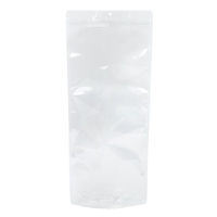 Pochette transparente debout avec trou de suspension fermeture à glissière hermétique refermable sécurité alimentaire 4 mil haute clarté emballage collations et pop-corn