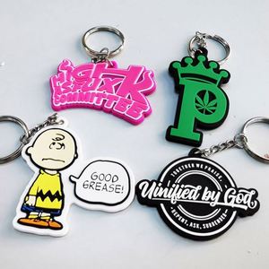 Wholesale 2D /3D Custom Shaped Your logo Name Pvc Keychain Rubber Key <b>Chains</b> - Product Image 3