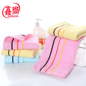 Toalla de algodón puro Xinshang de 35x75cm con rayas, ideal para regalo. - Product Image 5