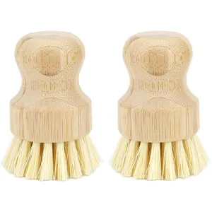 Plastic Free Bamboo And Sisal Dish Brush Dishes Scrub Brush For Dishes Pot Pans