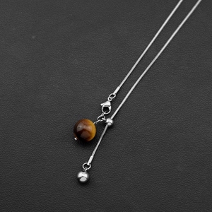 Nuevo diseño de piedra de ojo de Tigre, simple, delicado, de moda, versátil, de lujo ligero, collar de gama alta. - Product Image 4
