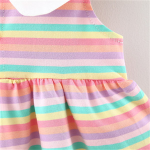Vestido de Fiesta de Algodón con Cuello Alto Rosa Arcoíris de Alta Costura para Bebé Niña con Personaje de Dibujos Animados, Hecho en China, Superventas - Product Image 6